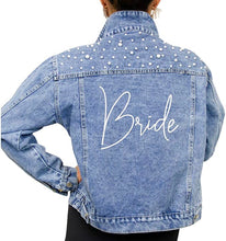 Load image into Gallery viewer, Denim Pearl Jacket
