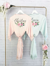Load image into Gallery viewer, Personalized Floral Robe