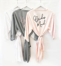 Load image into Gallery viewer, Bridal Party Satin Lace Robes