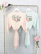 Load image into Gallery viewer, Personalized Floral Robe
