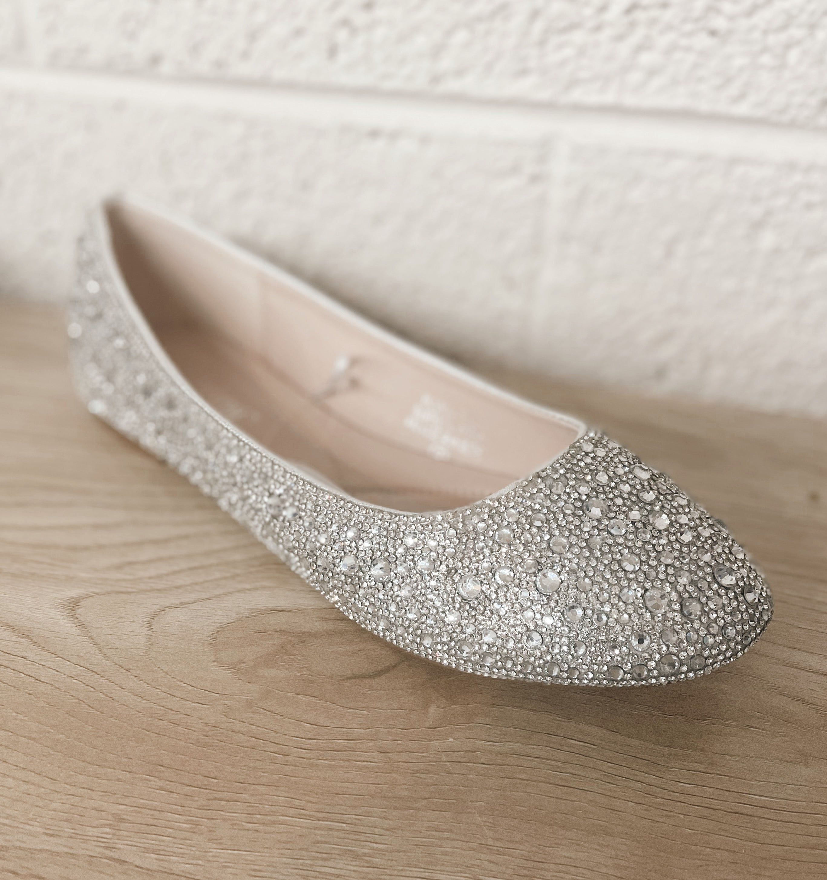 BABA Rhinestone Flat - Silver – Eleven Eleven Bridal